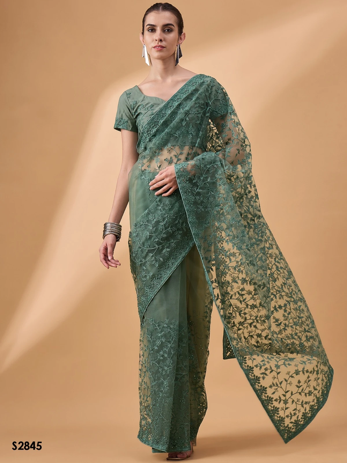 Mahotsav Radha Vol 02 Net Wholesale Fancy Sarees Catalog — Wholesale Sarees, Mahotsav wholesale from Surat — view 5